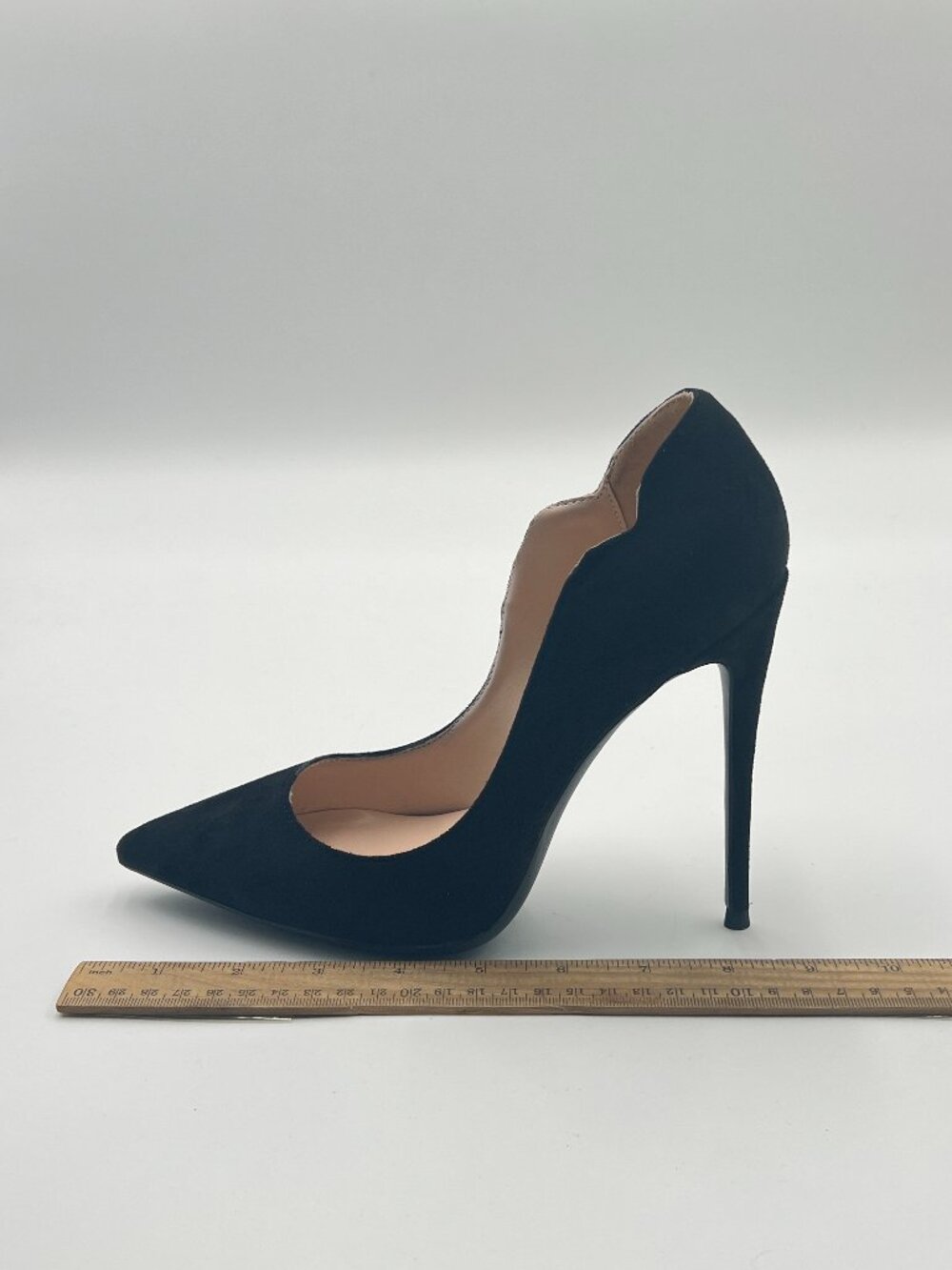 FSJ Black Pointed Toe High Heels Sexy Stiletto Pumps Office Lady Casual Shoes
